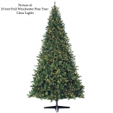 9 foot Full Winchester Pine Tree: Clear Lights