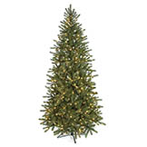 7.5 foot PE/PVC Slim Spruce Tree: Clear LEDs