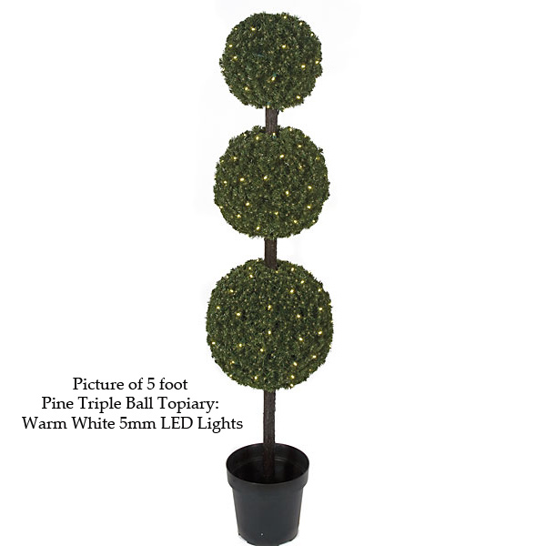 Pine Triple Ball Topiary