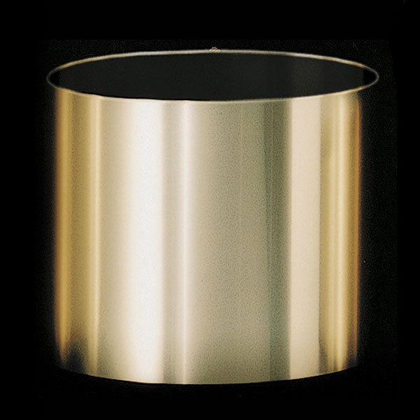 7 Inch Brushed Gold Plastic Planter: Fits 6.5 Inch Pots - Closeout Final Sale