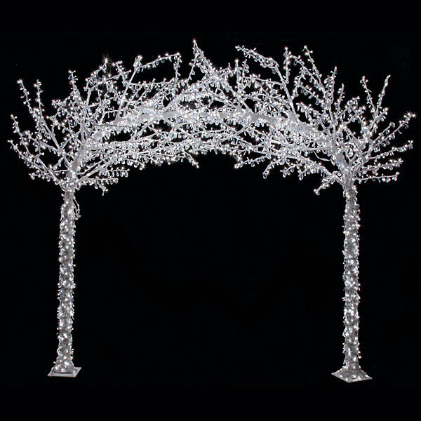 8.25 X 9.5 Foot Acrylic Arch Tree W/ Shapeable Branches: White 5mm Leds