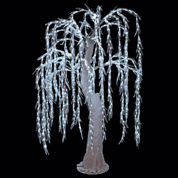 5 Foot Willow Ice Tree W/ Shapeable Branches: White 5mm Leds