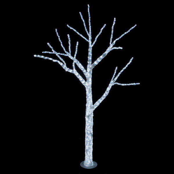 7.5 Foot Ice Tree W/ Shapeable Branches: White 5mm Leds