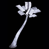 8 foot Acrylic Palm Tree: 5MM Clear LEDs