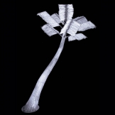 8 foot Acrylic Palm Tree: 5MM Clear LEDs