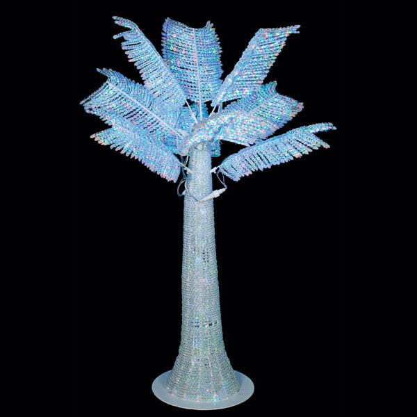 3.5 Foot Acrylic Palm Tree: Clear 5mm Leds