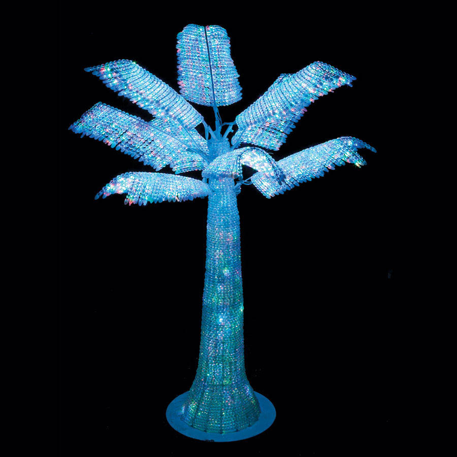 3.5 Foot Acrylic Palm Tree: 2,700 Multi-color 3mm Led Lights