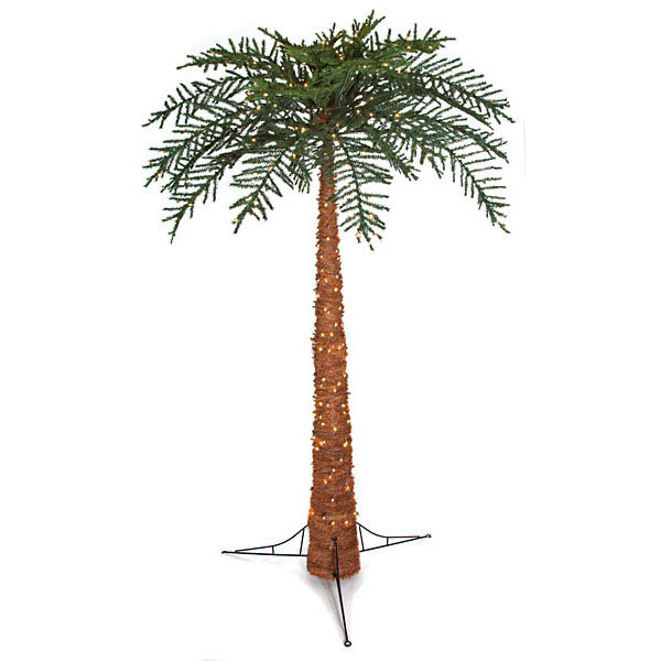 10 foot PVC Royal Palm Tree Clear 5MM LEDs C120328
