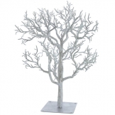 32 inch Silver Plastic Glittered Twig Tree