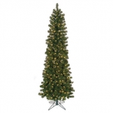 6 foot Virginia Pine Pencil Tree: Clear LEDs