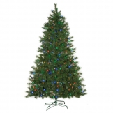 7.5 foot Noble Flat Tree: Multi-Colored LEDs