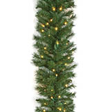 9 foot x 16 inch Westford Pine Garland: Clear 5MM LEDs