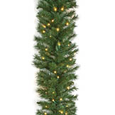 9 foot x 16 inch Westford Pine Garland: Clear 5MM LEDs