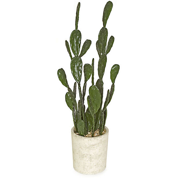 37 inch Artificial Cactus in Decorative Stone Pot