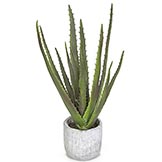 30 inch Artificial Aloe Plant in Stone Pot
