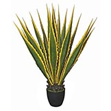 40 inch Artificial Variegated Agave Plant: Potted