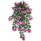 30 inch Artificial Outdoor Dark Lavender Impatiens Bush: Unpotted