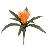 14 inch Outdoor Artificial Orange Bromeliad: Unpotted