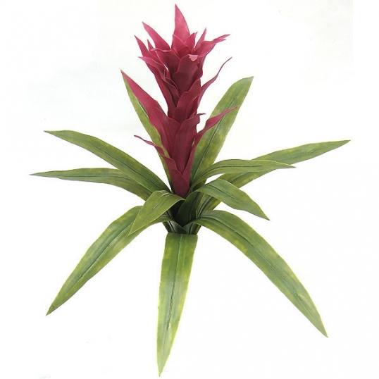 22 inch Outdoor Artificial Fuchsia Bromeliad: Unpotted