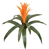 22 inch Outdoor Artificial Orange Bromeliad: Unpotted