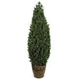 6 foot Artificial Outdoor Cedar Tree: Potted