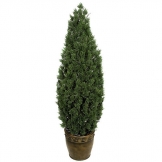 6 foot Artificial Outdoor Cedar Tree: Potted