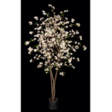 5 foot Artificial Cream Cherry Blossom Tree: Potted