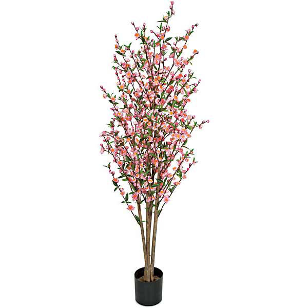 5 foot Artificial Pink Cherry Blossom Tree Potted W110005