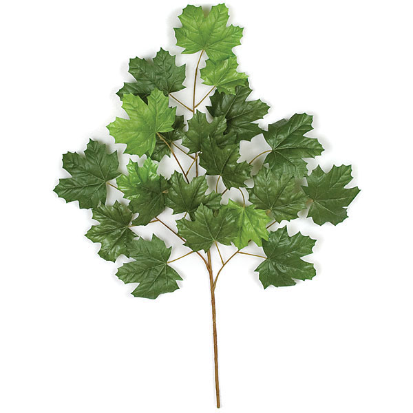 40 Inch Artificial Green Canadian Maple Branch (set Of 12)