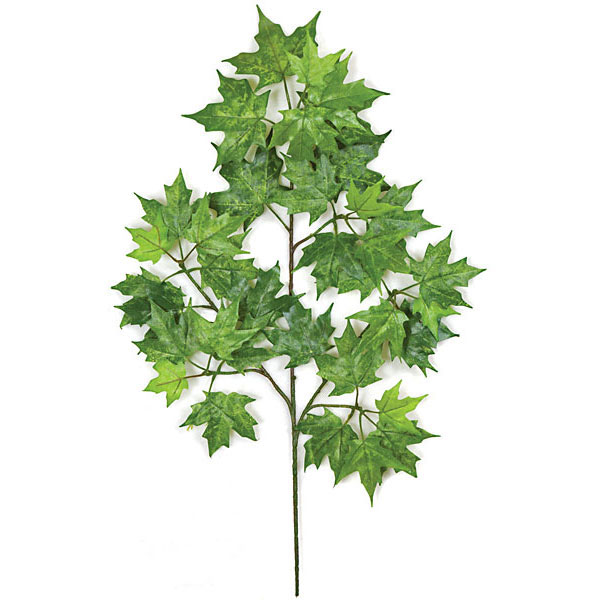 22 inch Artificial Green Canadian Maple Branch (Set of 12) P199G