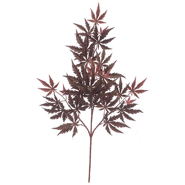 30 Inch Artificial Burgundy Japanese Maple Branch (set Of 12)