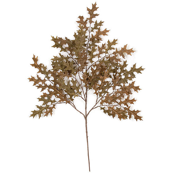 27 inch Artificial Brown Pin Oak Branch (Set of 12)