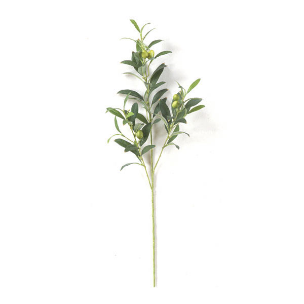 26 Inch Artificial Olive Branch With Green Olives (set Of 12)