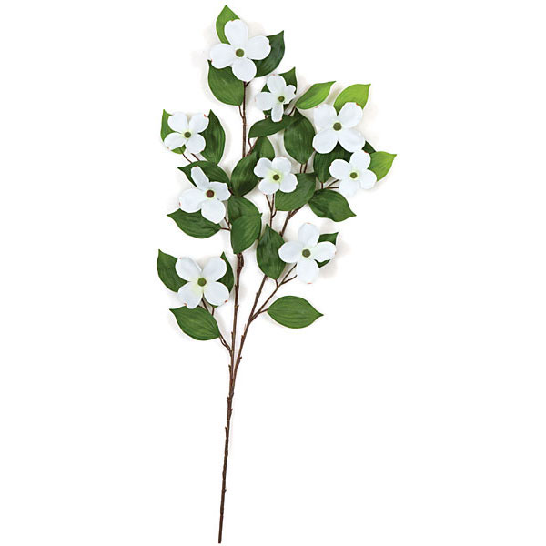 29 Inch Artificial White Dogwood Branch (set Of 24)