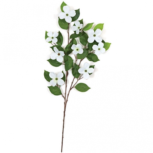 29 inch Artificial White Dogwood Branch (Set of 24)