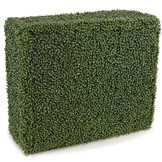 30H x 36L x 12D inch Plastic Boxwood Hedge Topiary: UV Protected