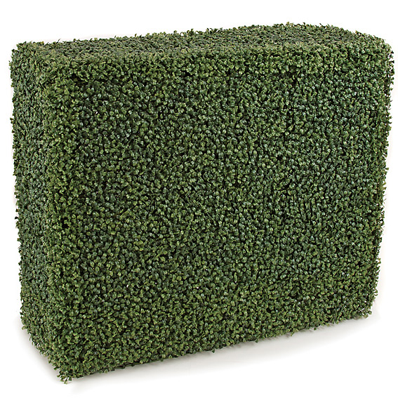 30h X 36l X 12d Inch Plastic Boxwood Hedge Topiary: Uv Protected