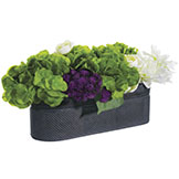 19 inch Artificial Mixed Flower Arrangement Tin Oval Plate