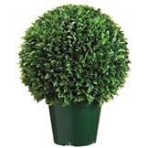 29H x 20W inch Plastic Italian Bay Leaf Ball Topiary: Limited UV