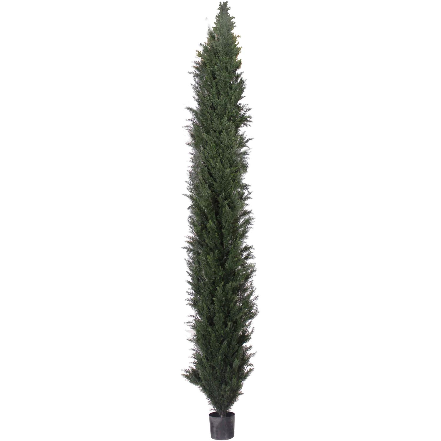 12 foot Slim Plastic UV Protected Cedar Pine Tree: Potted