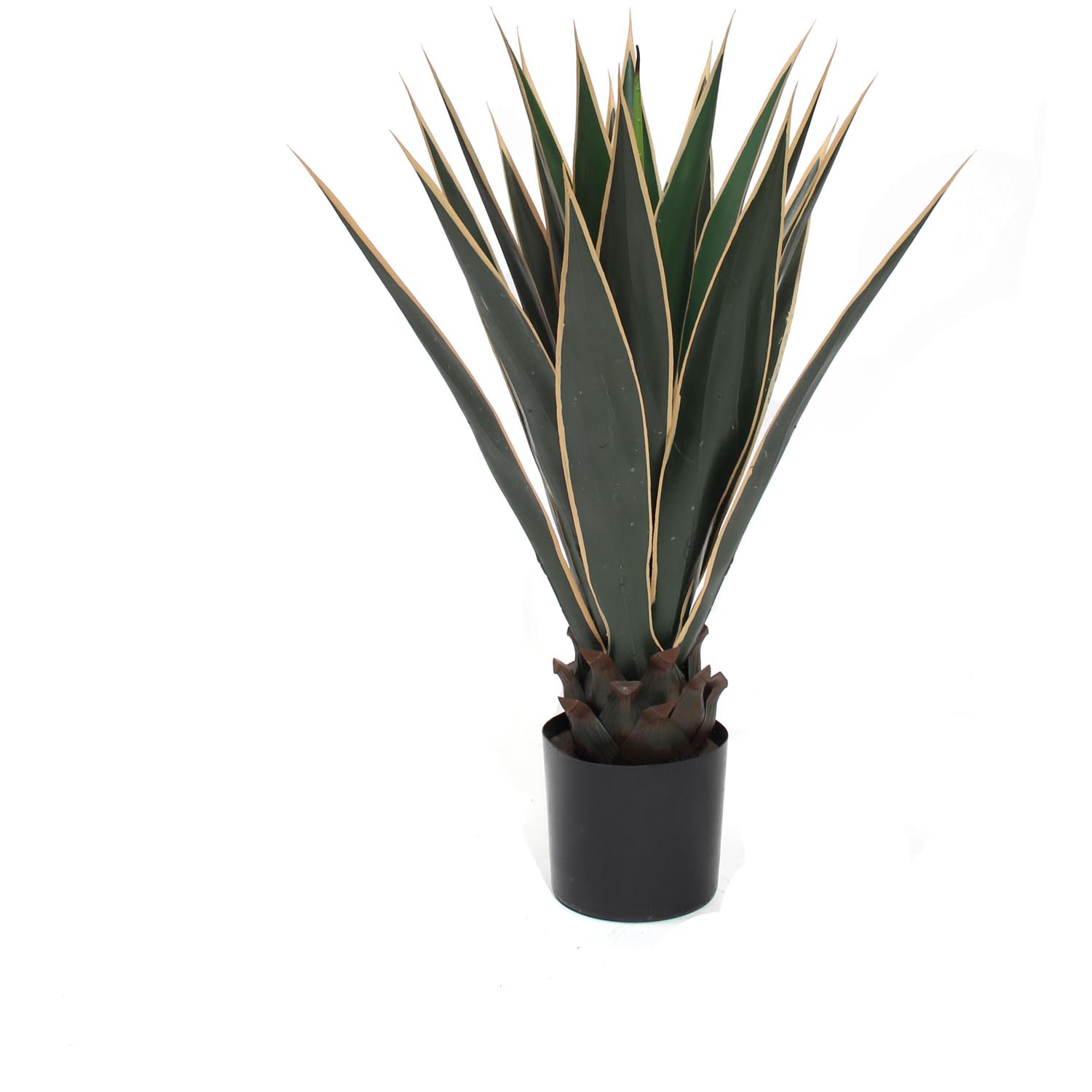 36 inch Outdoor Potted Yellow/Green Agave Plant: Limited UV (Set of 2)