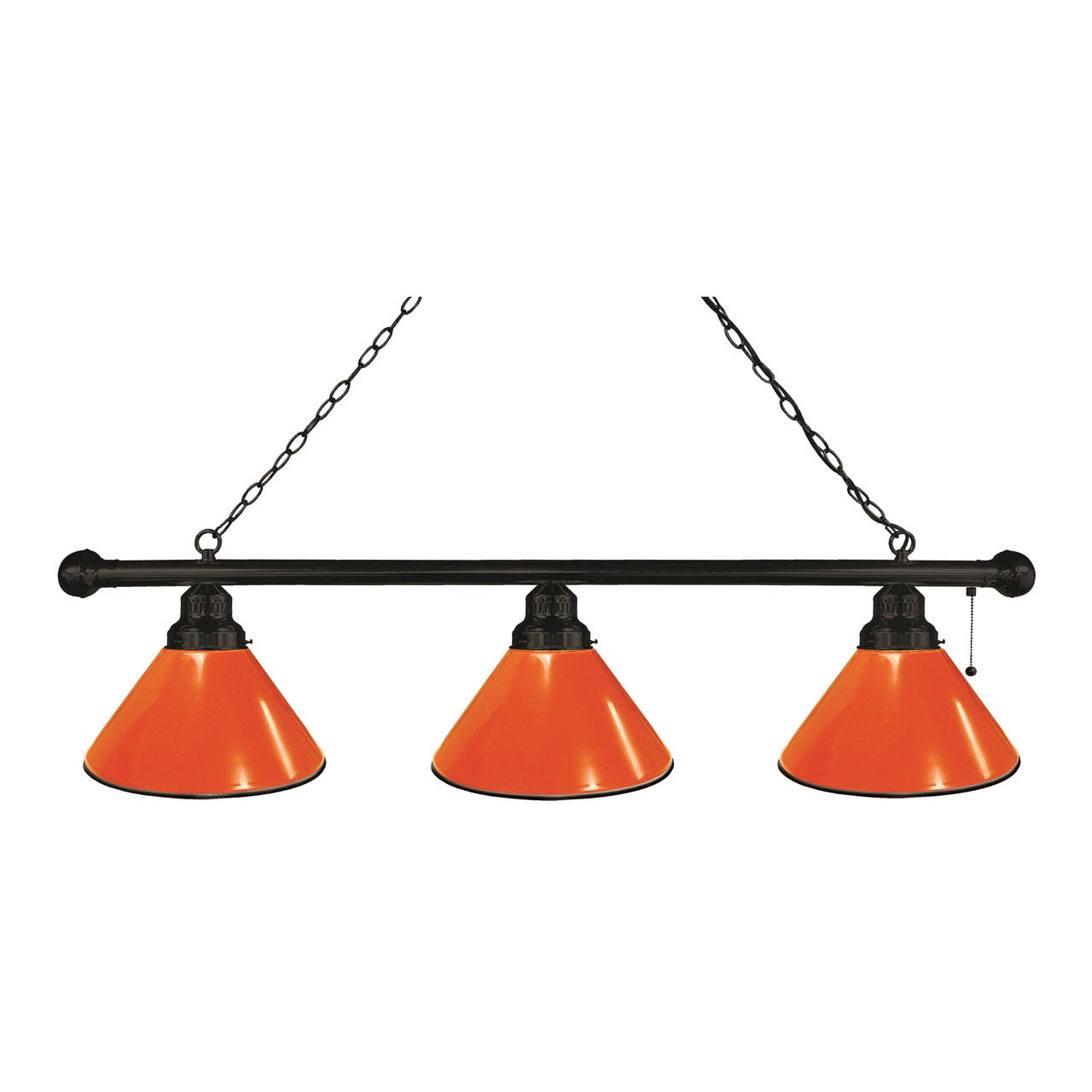 Orange 3 Shade Billiard Light