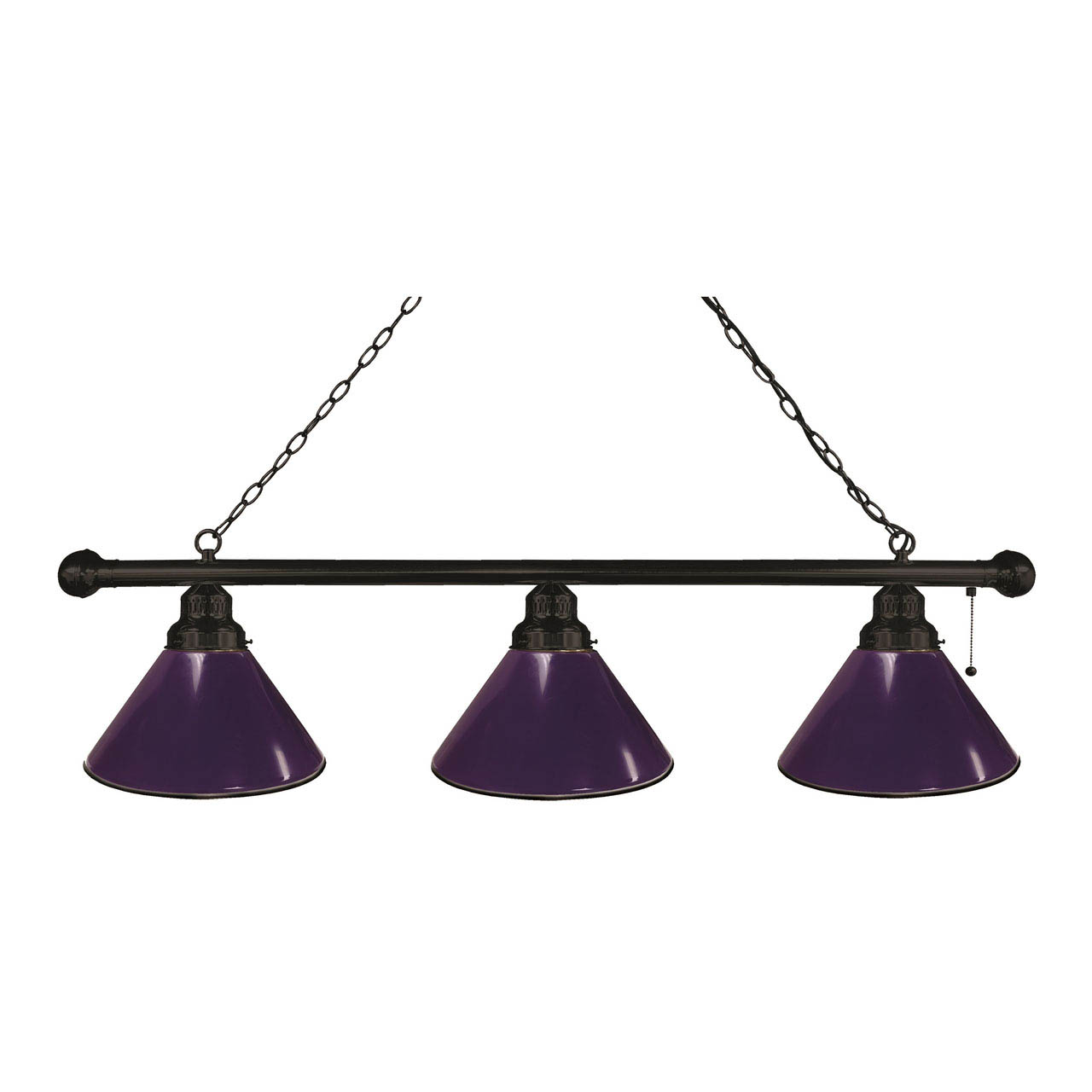 Purple 3 Shade Billiard Light