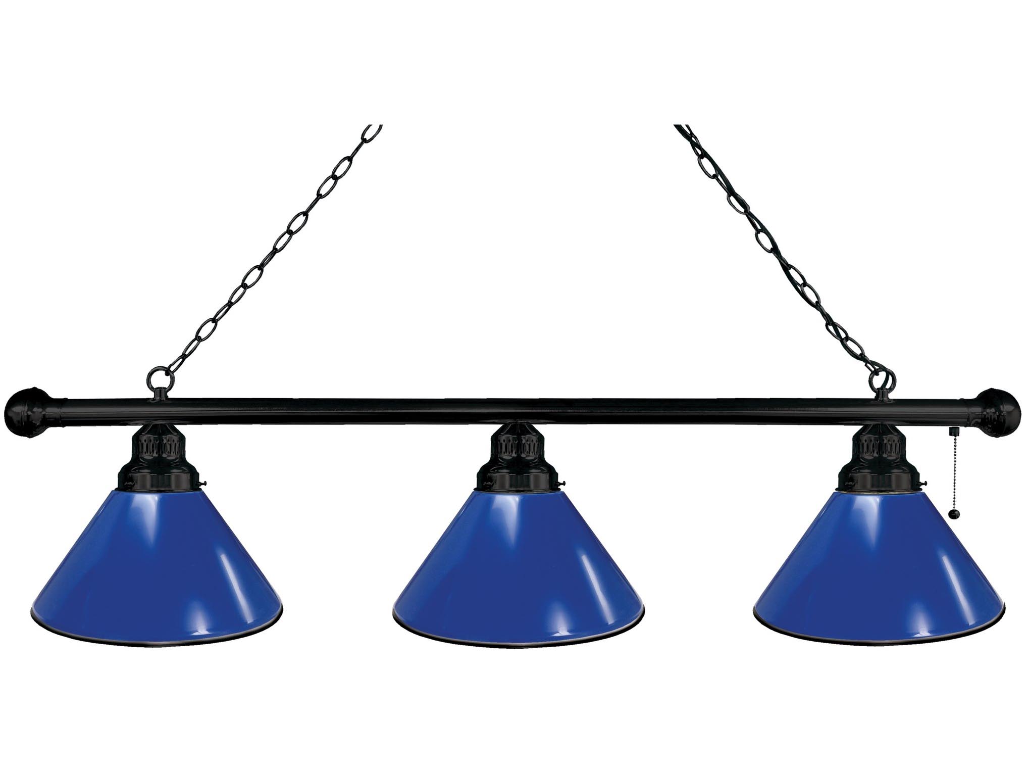 Royal Blue 3 Shade Billiard Light