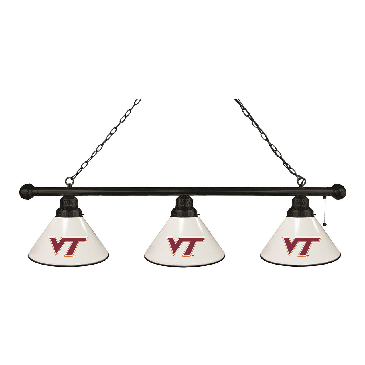 Virginia Tech 3 Shade Billiard Light