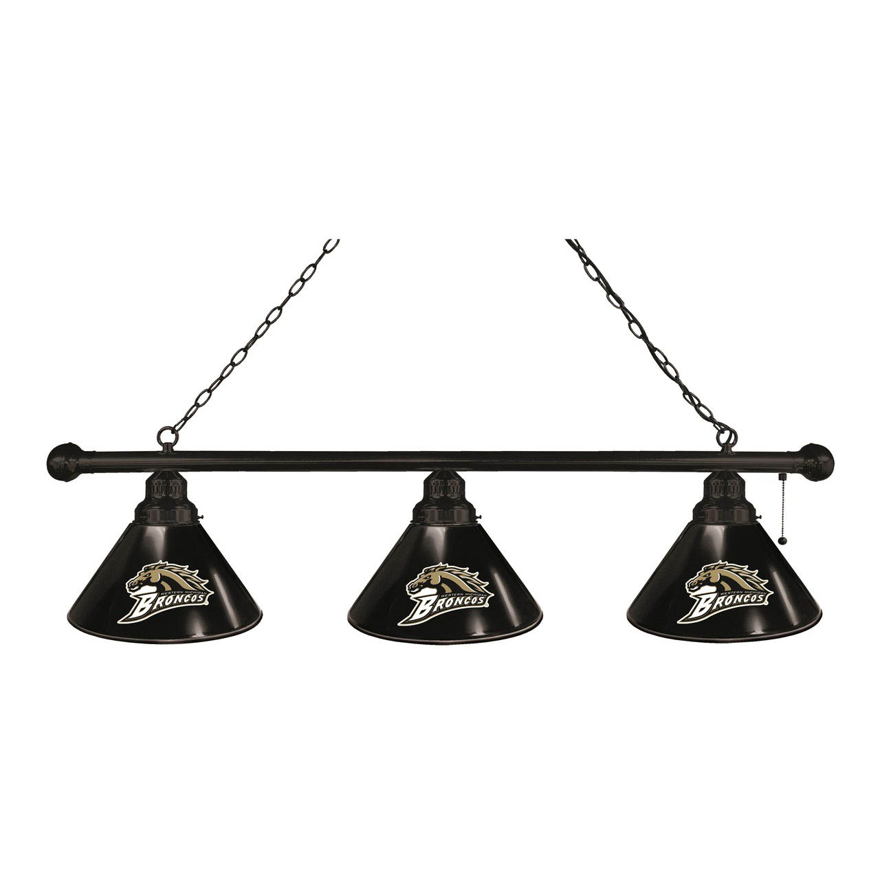 Western Michigan 3 Shade Billiard Light