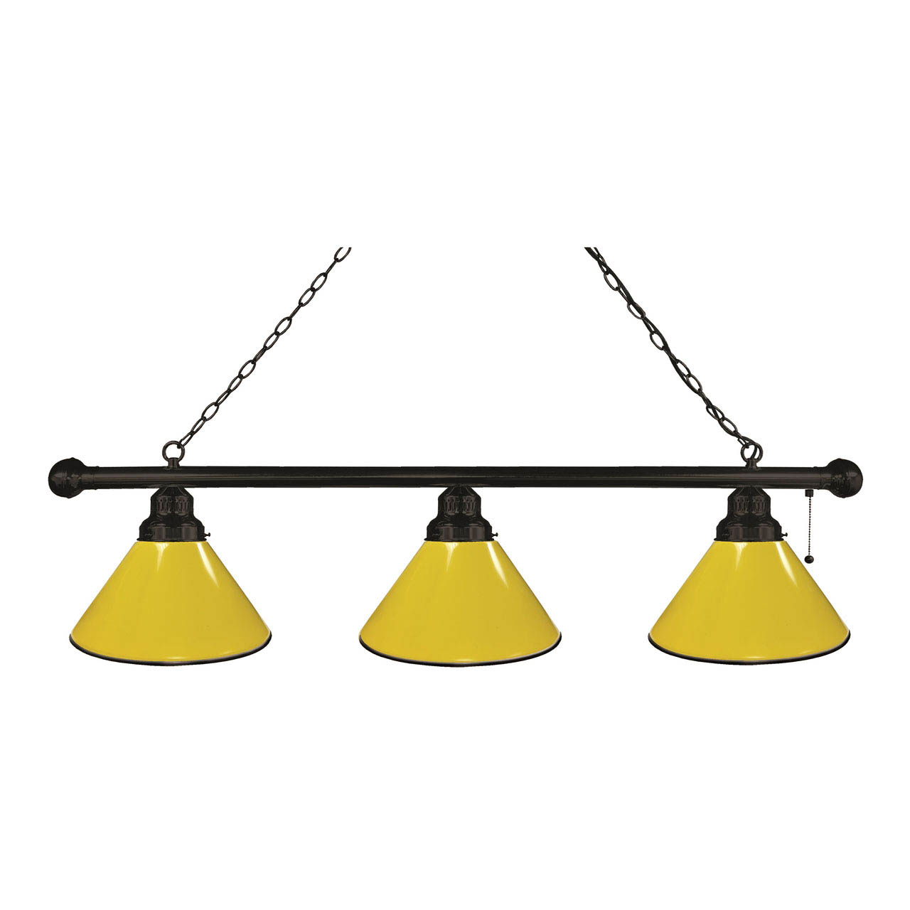 Yellow 3 Shade Billiard Light