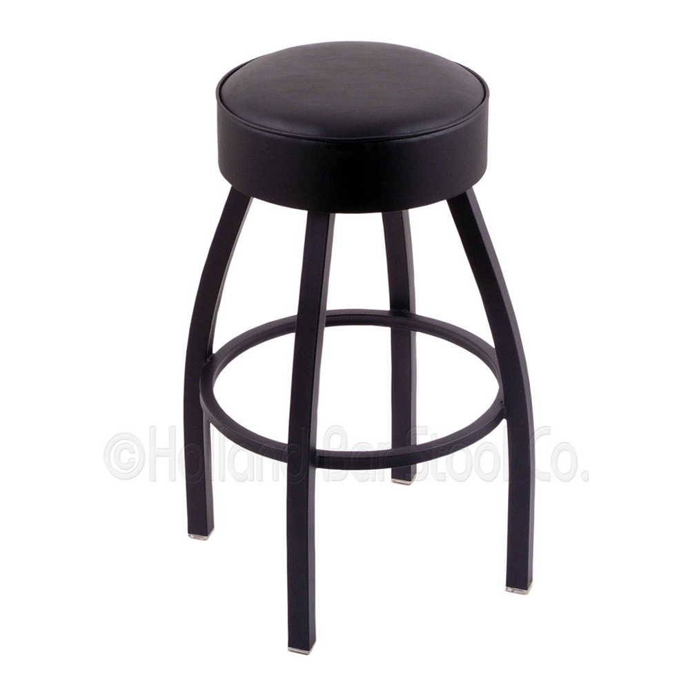 inch Black Swivel Bar Stool with Cushion