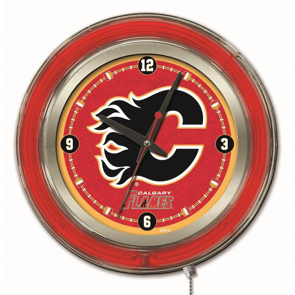 15 inch Calgary Flames Neon Clock