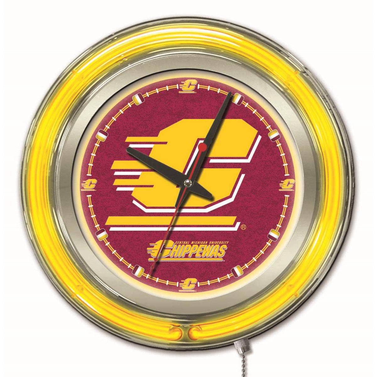 15 inch Central Michigan Neon Clock